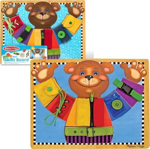 træ-manipulationsplade med bamse – læring af basale færdigheder melissa & doug