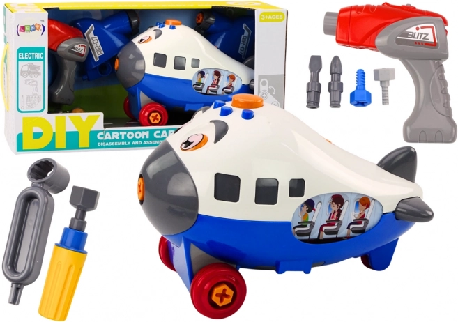 Tegnet DIY-fly til samling – blå