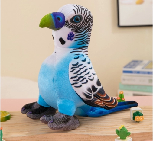 Plysbamse Papegøje Blå 20 cm