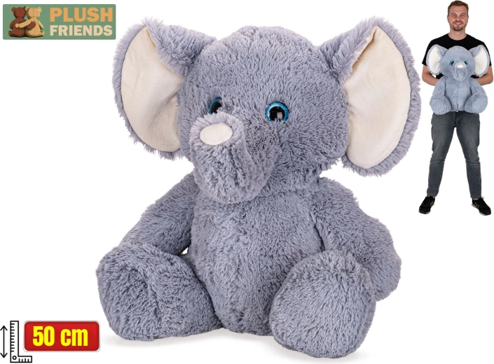 Plush Friends plyselefant siddende 50 cm