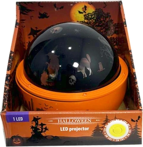 Halloween-lydprojektor med lydløs rotation, LED, 16 × 13,5 cm