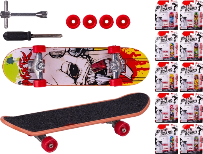 Mini metal finger skateboard 9,5 cm til børn