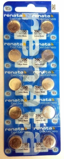Renata 390 urbatteri 1,55 V, 60 mAh, pakke med 10 stk.