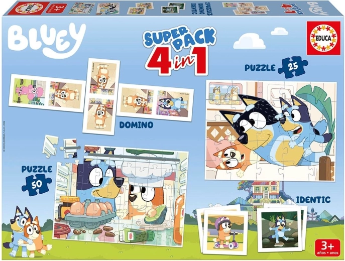 Educa spilsæt Bluey 4 i 1