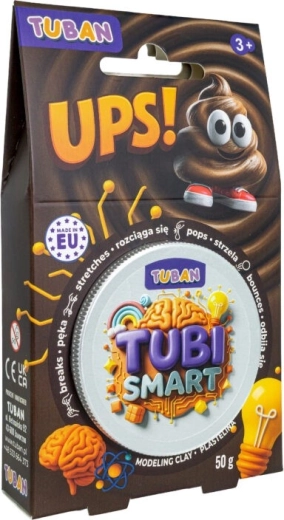 Plastelina Tubi Smart brun med glimmer 50 g