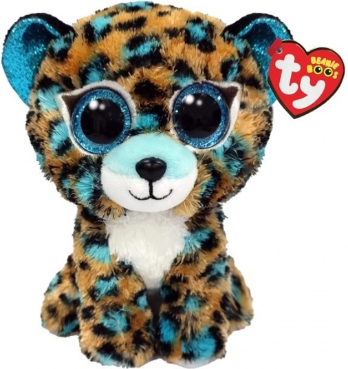 TY Leopard Blue Cobalt maskot 15 cm