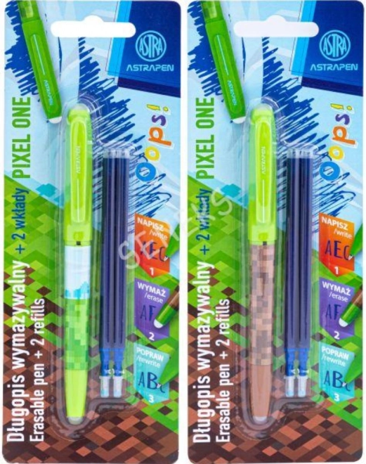 ASTRA viskeligt pen Minecraft + 2 stk. patroner (mix)