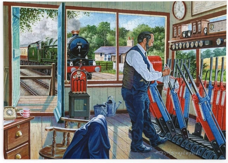 House of Puzzles-puslespil, Jernbanedispatcherens kontor, 250 store brikker