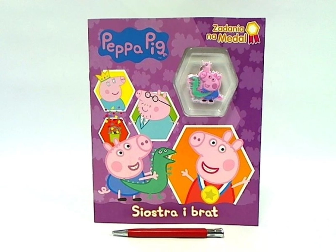Opgaver og malebog Peppa Pig: lillesøster