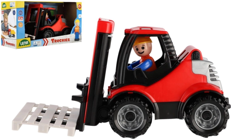 LENA Truckies baby gaffeltruck med palle og figur