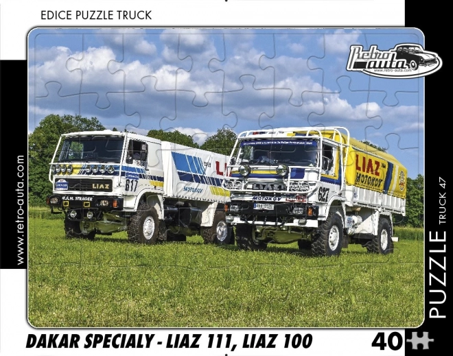 RETRO-AUTA puslespil LASTBIL Dakar special LIAZ 111 og LIAZ 100 – 40 brikker