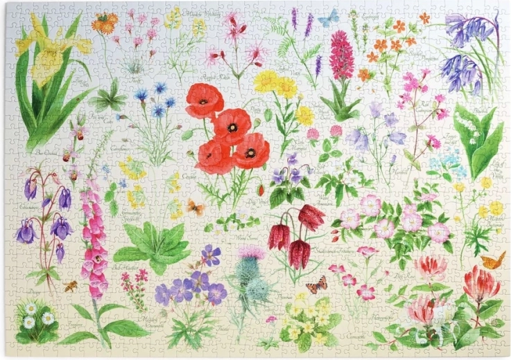 Puslespil House of Puzzles Engblomster 1000 brikker