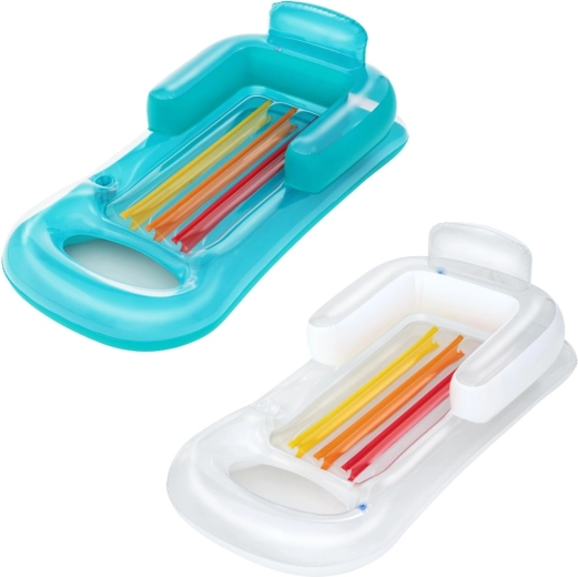 Oppustelig liggemåtte med ryglæn og armlæn BESTWAY 161 × 84 cm