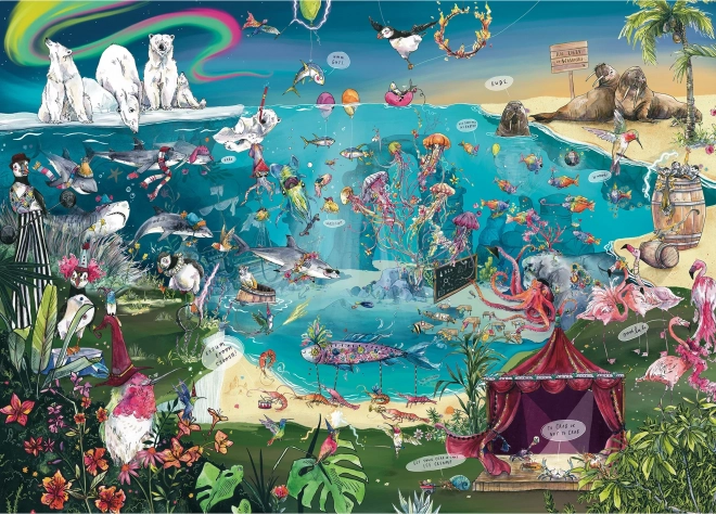 Puslespil Samfund af dyr 1000 brikker GIBSONS