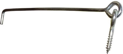 Kroge til vinduer og døre, galvaniserede – sæt med 10 stk.