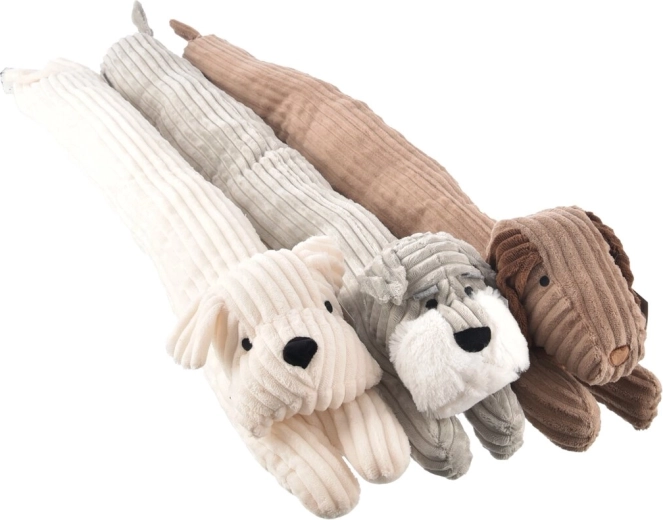 Trækstop mod træk – plys hund 90 cm (mix 3 varianter)