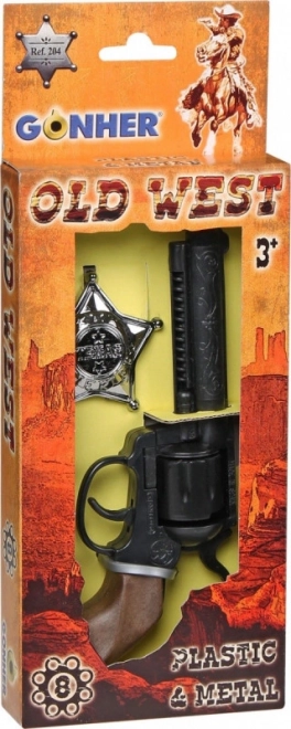 Kovbojrevolver med badge GONHER
