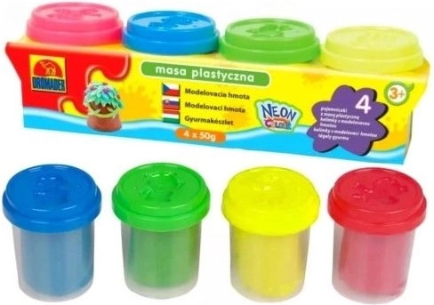 Neon modellervoks i tuber (4 stk.)
