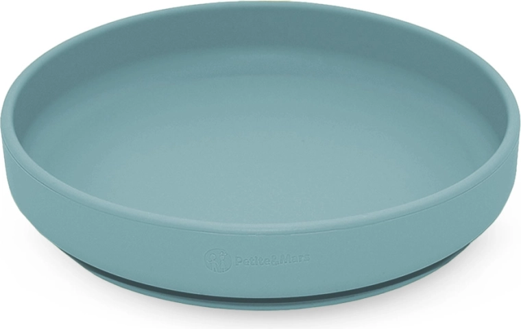 Petite&Mars silikonetallerken med sugekop Take&Match frosted sky 6m+