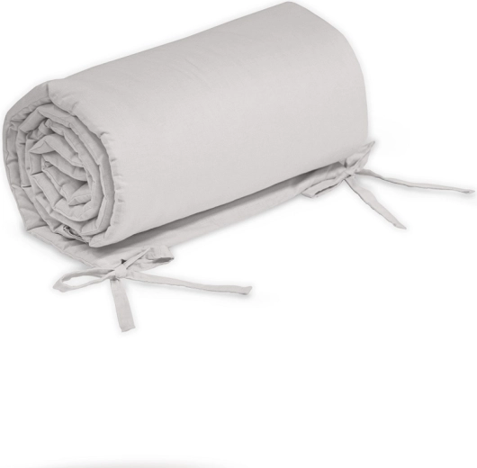 Petite&Mars beskyttende sengekant Tilly, lysegrå, 180 cm