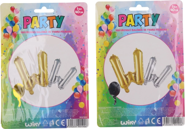 Oppustelig ballon i form af bogstavet W