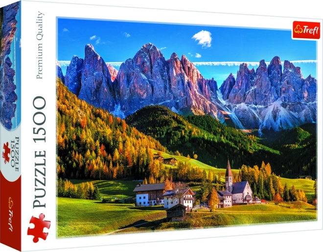 Puslespil Val di Funes, Dolomitterne – 1500 brikker Trefl