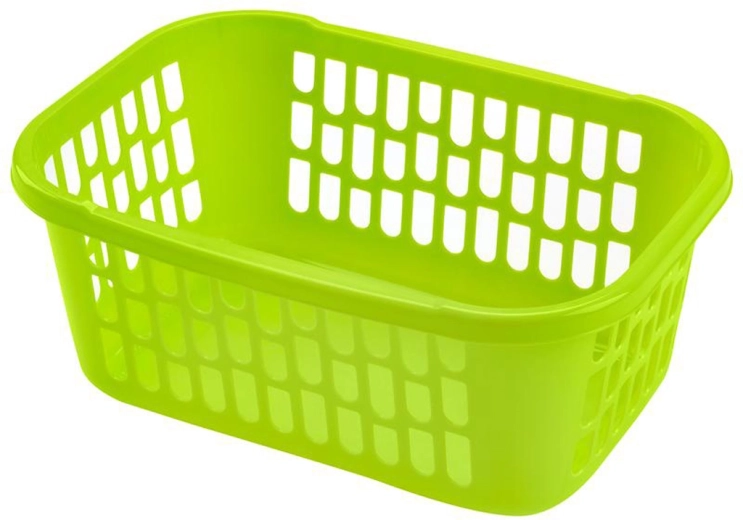 Plastisk opbevaringskurv HEIDRUN 39 × 28 × 16 cm, mix af farver