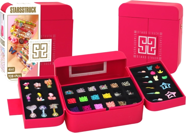 Kreativt smykkesæt i smykkeskrin med tilbehør