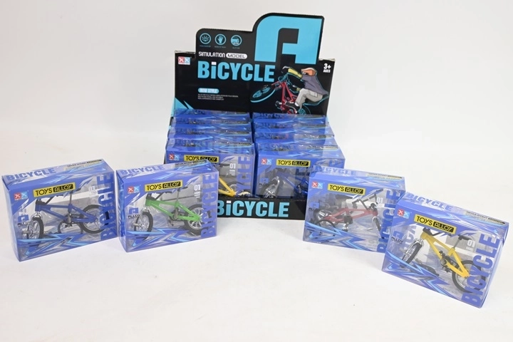 Mini cykel i metal i salgsdisplay (12 stk.)