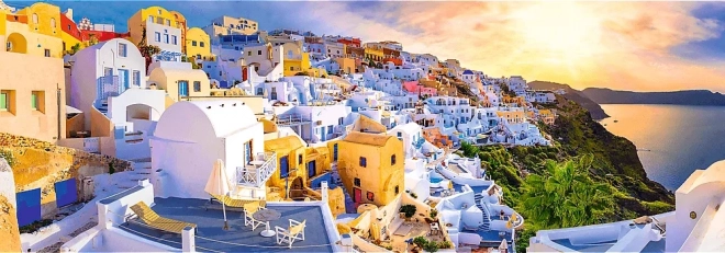Panoramapuslespil Santorini solnedgang 1000 brikker