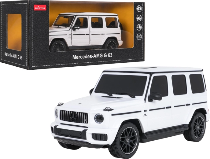 Bilmodel Mercedes-AMG G63 Rastar 1:24 hvid - 1 stk.