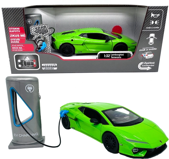 Metalmodel Lamborghini Temerario 1:32 med lys og lyd