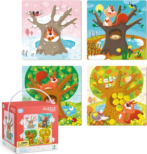Puslespil 4-i-1 Årstider