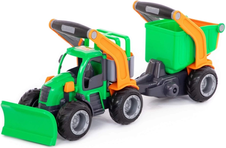 GripTruck-traktor med sneplov og anhænger