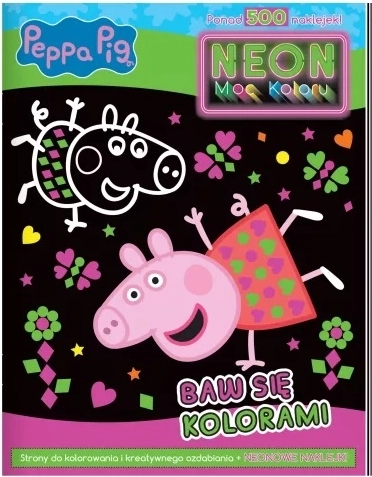 Peppa Pig – Neonfarvernes kraft (malebog med klistermærker)