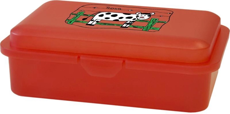 Plastisk madkasse med tryk 16 × 11 × 5,5 cm