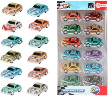 Sæt mini-racerbiler - 12 stk.