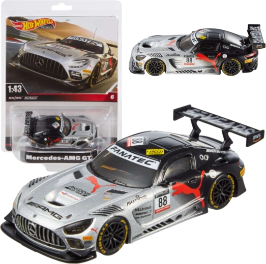 Hot Wheels Premium Mercedes-AMG GT3-racerbil 1:43