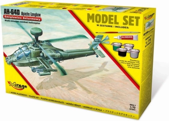 Modelsæt AH-64D Apache Longbow [amerikansk angrebshelikopter].