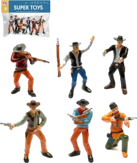 Adar cowboy actionfigurer med våben 9 cm (6 figurer)