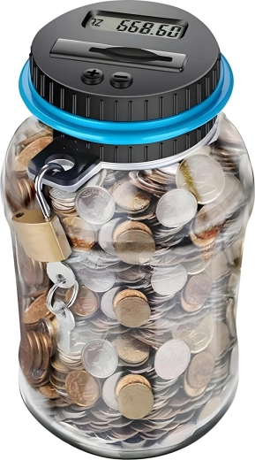 Digital sparebøsse Renew Force med mønttæller, 1,8 l