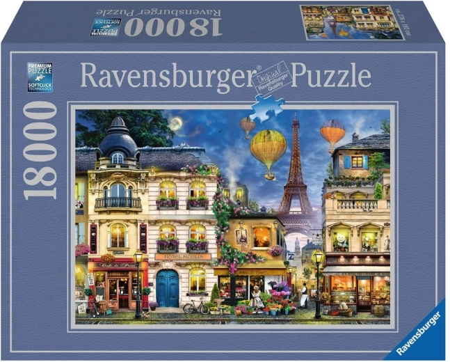 Ravensburger puslespil Natlig spadseretur i Paris 18.000 brikker