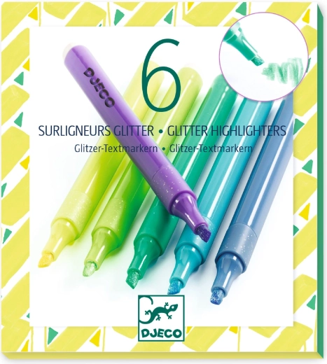 Djeco glitrende overstregningstuscher Mojito – 6 stk.