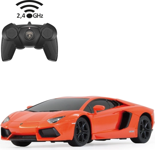 RC-bil Lamborghini Aventador i målestoksforholdet 1:24, orange
