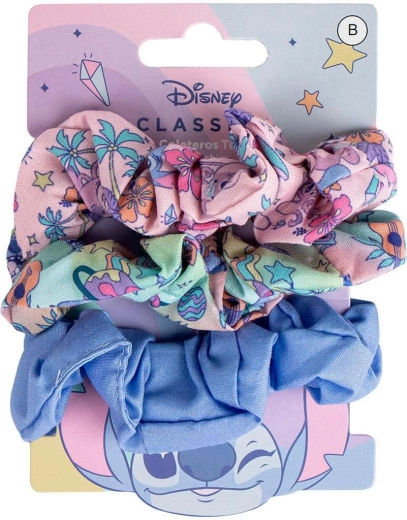 Sæt stofhårelastikker Disney Lilo & Stitch Stitch (3 stk.)