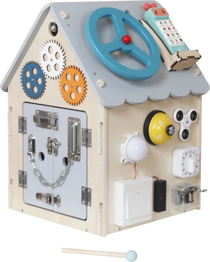 Aktivitetsbræt hus til børn 2Kids Toys – Grå