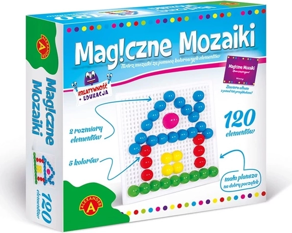 Magiske mosaikker – kreativt og lærende sæt med 120 dele