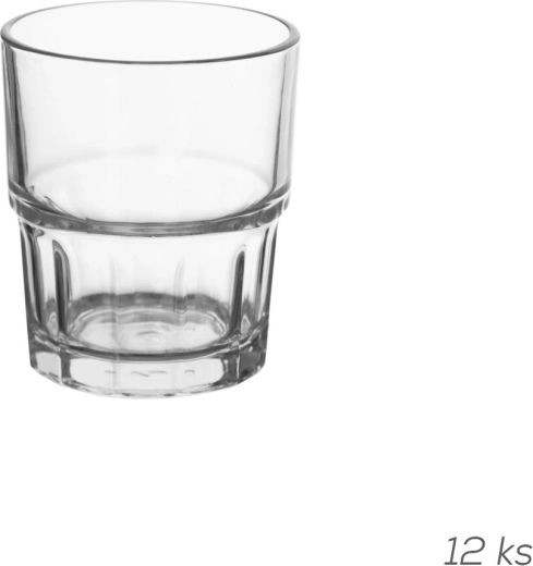 Stabelbart glas 0,2 l klart (12 stk.)