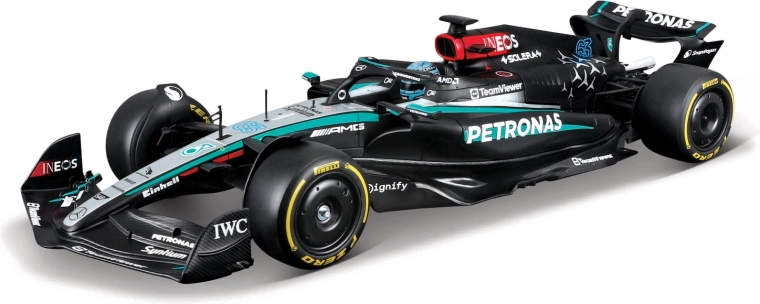 Bburago byggesæt til F1-racerbil Mercedes‑AMG Petronas W15 2024 George Russell 1:24