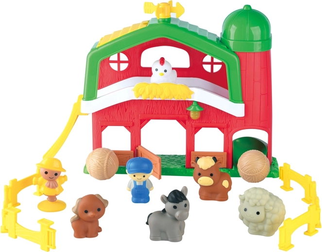 Playgo bondegård med dyr – lade med silo og figurer